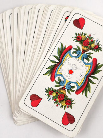 Pack Skatkarten Nr. 90 in Lederhülle. Steuerstempel