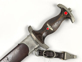 NSKK Dienstdolch, saubere Klinge von  M7/19 " Eduard Wüsthof "  datiert 1938 . Minimal getragenes Stück in sehr gutem Gesamtzustand.