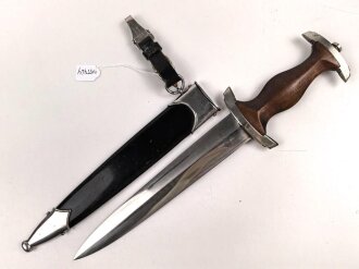 NSKK Dienstdolch, saubere Klinge von  M7/19 " Eduard Wüsthof "  datiert 1938 . Minimal getragenes Stück in sehr gutem Gesamtzustand.