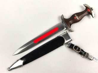 NSKK Dienstdolch, saubere Klinge von  M7/19 " Eduard Wüsthof "  datiert 1938 . Minimal getragenes Stück in sehr gutem Gesamtzustand.