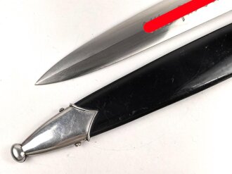NSKK Dienstdolch, saubere Klinge von  M7/19 " Eduard Wüsthof "  datiert 1938 . Minimal getragenes Stück in sehr gutem Gesamtzustand.