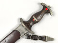 NSKK Dienstdolch, saubere Klinge von  M7/19 " Eduard Wüsthof "  datiert 1938 . Minimal getragenes Stück in sehr gutem Gesamtzustand.