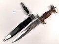NSKK Dienstdolch, saubere Klinge von  M7/19 " Eduard Wüsthof "  datiert 1938 . Minimal getragenes Stück in sehr gutem Gesamtzustand.