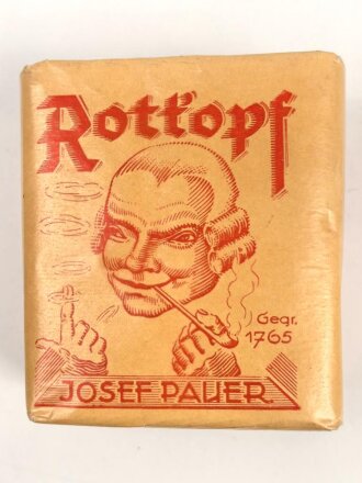 Pack " Rotkopf " Tabak, ungeöffnet, Steuerbanderole mit Hakenkreuz