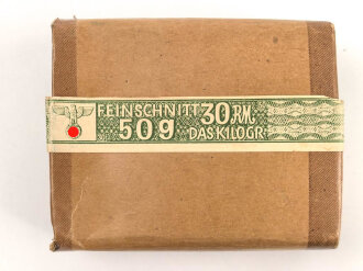 Pack " Regie Zigarettentabak"  ungeöffnet, Steuerbanderole mit Hakenkreuz