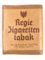 Pack " Regie Zigarettentabak"  ungeöffnet, Steuerbanderole mit Hakenkreuz