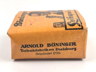 Pack " Böninger Leibspeise"  Tabak, ungeöffnet, Steuerbanderole mit Hakenkreuz