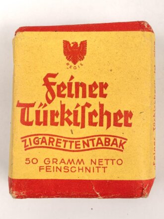 Pack " Feinster Türkischer Zigarettentabak"  ungeöffnet, Steuerbanderole mit Hakenkreuz