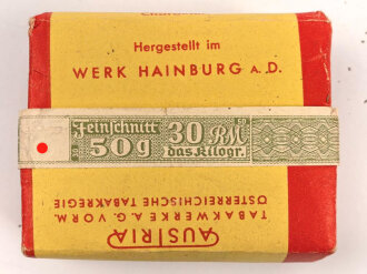 Pack " Feinster Türkischer Zigarettentabak"  ungeöffnet, Steuerbanderole mit Hakenkreuz