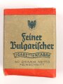 Pack " Feinster Bulgarischer Zigarettentabak" , ungeöffnet, Steuerbanderole mit schwach geprägtem Hakenkreuz