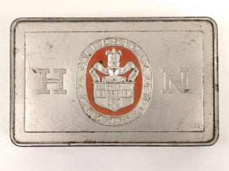 Blechdose  "Overstolz Zigaretten" , geöffnet, leer