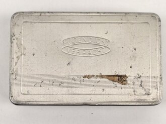 Blechdose  "Overstolz Zigaretten" , geöffnet, leer