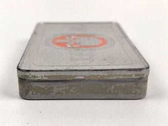 Blechdose  "Overstolz Zigaretten" , Tropenpackung, geöffnet, leer