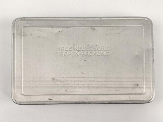 Blechdose  "Overstolz Zigaretten" , Tropenpackung, geöffnet, leer