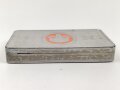 Blechdose  "Overstolz Zigaretten" , Tropenpackung, geöffnet, leer