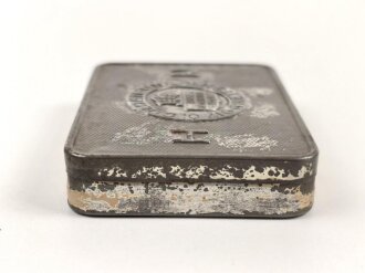 Blechdose  "Güldenring Zigaretten" , Tropenpackung, geöffnet, leer