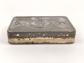 Blechdose  "Güldenring Zigaretten" , Tropenpackung, geöffnet, leer