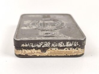 Blechdose  "Güldenring Zigaretten" , Tropenpackung, geöffnet, leer
