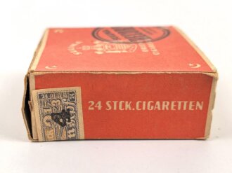 Pack " Sulima Record " Zigaretten, ungeöffnet, Steuerbanderole mit Hakenkreuz
