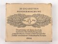 Pack " Sondermischung Typ 4" Zigaretten, geöffnet, Steuerbanderole mit Hakenkreuz