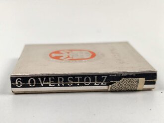Pack " Overstolz " Zigaretten, ungeöffnet, Steuerbanderole mit Hakenkreuz