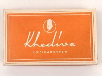 Pack "Khedive" Zigaretten, ungeöffnet, Steuerbanderole mit Hakenkreuz