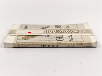 Pack "100 Stück Olleschau" Zigarettenhüllen, ungeöffnet, Steuerbanderole miot Hakenkreuz