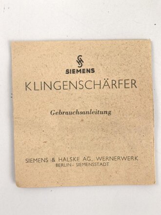 Siemens " Klingenschärfer" Ungebraucht, in der originalen Umverpackung