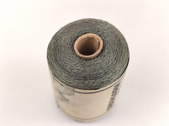 Rolle " 1000 Meter Obergarn" feldgrau, mit Reichsbetriebsnummer