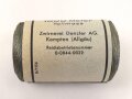 Rolle " 1000 Meter Obergarn" feldgrau, mit Reichsbetriebsnummer