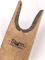 Stiefelauszieher " Stiefelknecht" aus Holz," Sturm DRGM" . Gesamtlänge 35cm