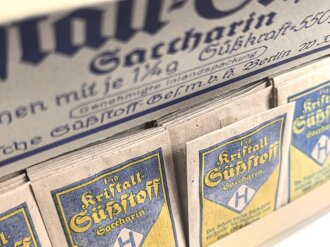 100 Briefchen "Kristall Süßstoff Saccarin" in der originalen Umverpackung