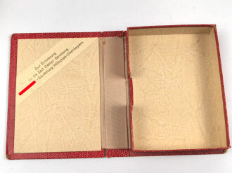 Leere Pappschachtel für " Kriegserinnerungen"  " Zur Erinnerung an die Zeit Deiner Genesung NDSDAP Gauleitung München Oberbayern" Maße 15 x 20 x 4cm