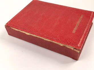 Leere Pappschachtel für " Kriegserinnerungen"  " Zur Erinnerung an die Zeit Deiner Genesung NDSDAP Gauleitung München Oberbayern" Maße 15 x 20 x 4cm