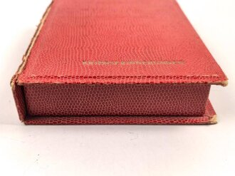 Leere Pappschachtel für " Kriegserinnerungen"  " Zur Erinnerung an die Zeit Deiner Genesung NDSDAP Gauleitung München Oberbayern" Maße 15 x 20 x 4cm