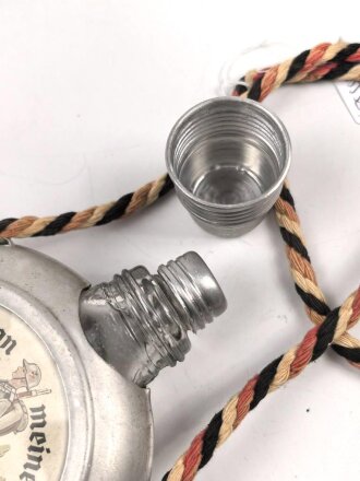 Reservistenflasche Wehrmacht, Ausführung für einen Kradmelder.  Gebraucht, guter Gesamtzustand