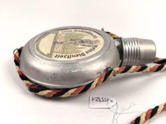 Reservistenflasche Wehrmacht, Ausführung für einen Kradmelder.  Gebraucht, guter Gesamtzustand