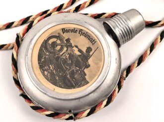 Reservistenflasche Wehrmacht, Ausführung für einen Kradmelder.  Gebraucht, guter Gesamtzustand