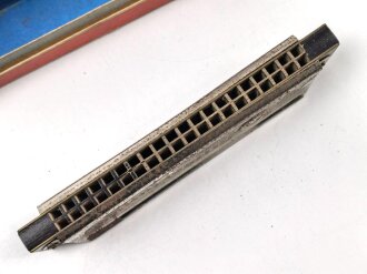 Mundharmonika " Militär Musik" ungereinigt, in der originalen Umverpackung