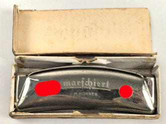 Mundharmonika " SA marschiert" ungereinigt, in der - desolaten -  originalen Umverpackung