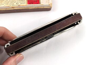 Mundharmonika " SA marschiert" ungereinigt, in der - desolaten -  originalen Umverpackung