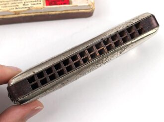 Mundharmonika " SA marschiert" ungereinigt, in der - desolaten -  originalen Umverpackung