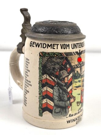 Erinnerungskrug, Steingut Bierkrug 0,5 Liter "...