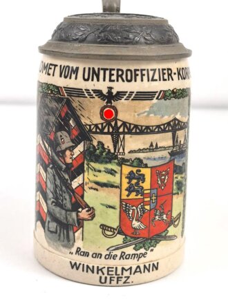 Erinnerungskrug, Steingut Bierkrug 0,5 Liter "...