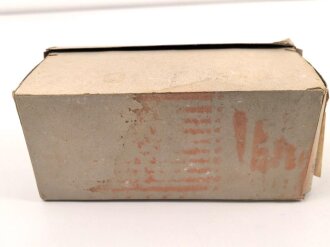 Leere Umverpackung für " 12 Stück Rasier Apparate FASAN" Stückpreis in reichsmark. Maße etwa 9,5 x 21 x 9cm