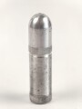Feuerzeug aus Aluminium . Gesamthöhe 76mm, Funktion nicht geprüft, leer
