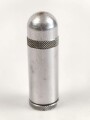 Feuerzeug aus Aluminium . Gesamthöhe 73mm, Funktion nicht geprüft, leer