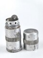 Feuerzeug aus Aluminium . Gesamthöhe 60mm, Funktion nicht geprüft, leer