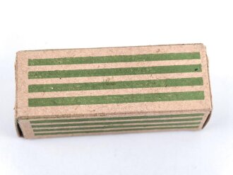 Feuerzeug aus Aluminium . Gesamthöhe 54mm, Funktion nicht geprüft, leer, in der originalen Umverpackung