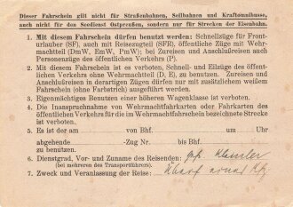 Kleiner Wehrmachtsfahrschein Teil 1 und 2 - für eine...